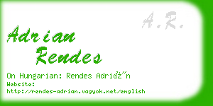 adrian rendes business card